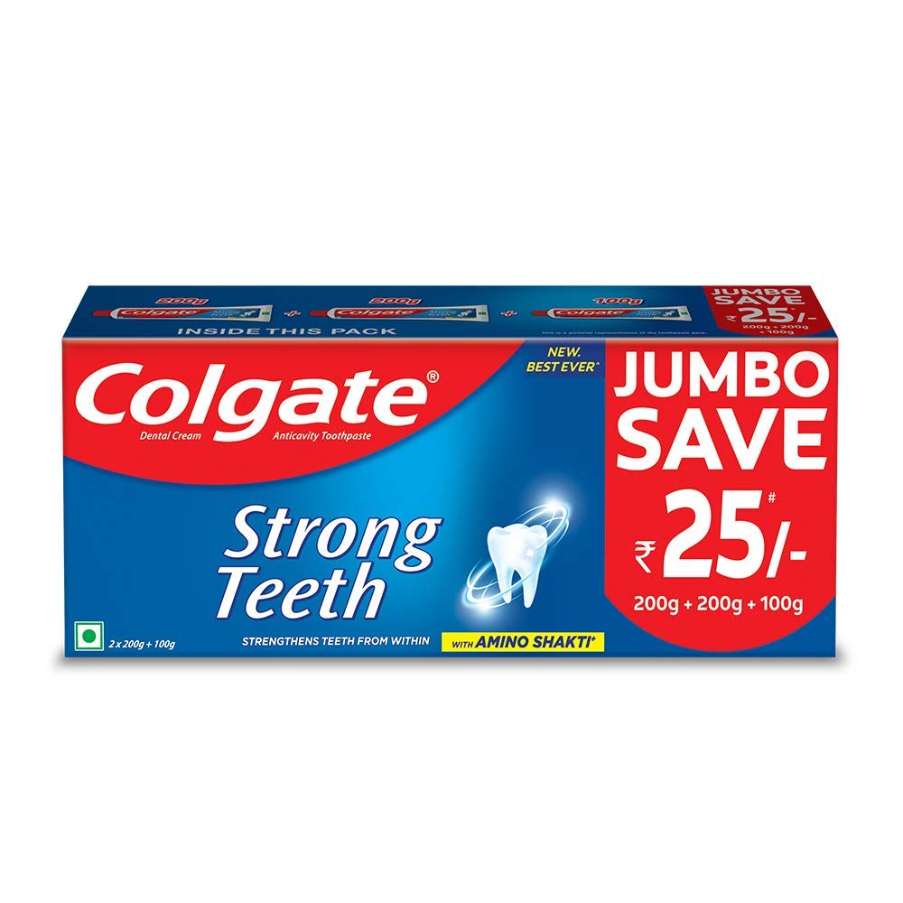 Colgate Strong Teeth Cavity Protection Toothpaste 250GM+250GM